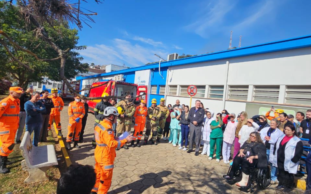 Simulado de evacuação testa resposta a incêndio no Hospital Ana Moreira Salles em Cambuí-1
