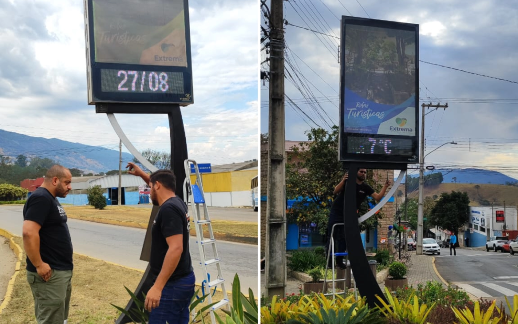 Secretaria de Turismo realiza manutenção em relógios urbanos