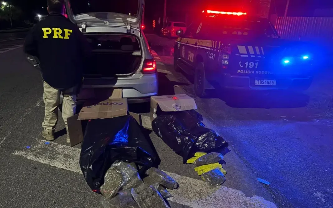 Motorista de aplicativo é flagrado com quase 50 kg de drogas na Fernão Dias, em Extrema