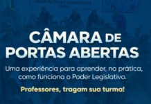 Professores já podem inscrever seus alunos para o projeto Câmara de Portas Abertas