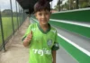 Com apenas 7 anos, atleta de Extrema Pedro Simplício é chamado para um período de avaliação no CT do Palmeiras