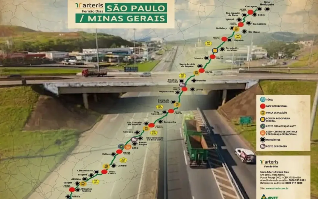 ANTT prevê R$ 100 bilhões em investimentos em MG e confirma nova fase da Fernão Dias, que impacta Bragança, Atibaia e Extrema