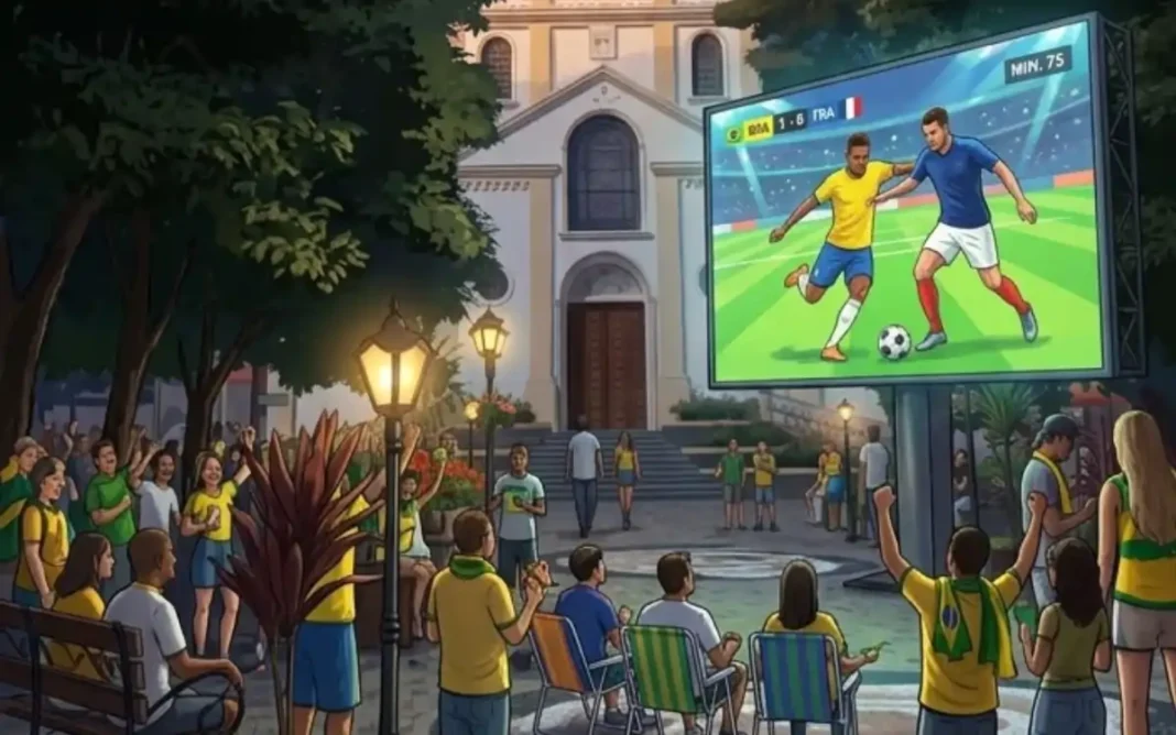 Extrema terá telão na Praça Coronel Simeão para os jogos do Brasil na Copa