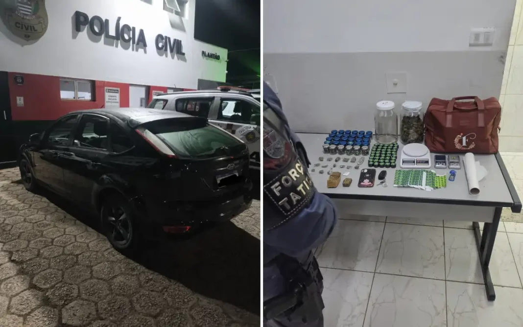 Mulher é presa pela Força Tática com drogas e materiais para o tráfico