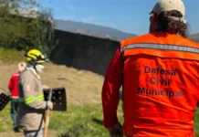 Defesa Civil controla incêndio e evita que chamas atinjam indústria metalúrgica em Extrema