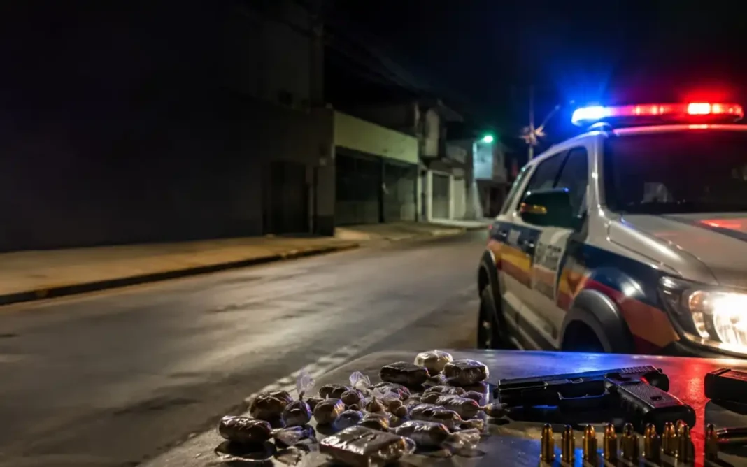 POLÍCIA MILITAR APREENDE DROGAS, ARMA E MUNIÇÕES DURANTE AÇÃO NO BAIRRO RODEIO