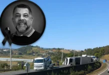 CICLISTA MORRE APÓS, CARRETA PERDER O CONTROLE E TOMBAR NA FERNÃO DIAS, EM CAMBUÍ