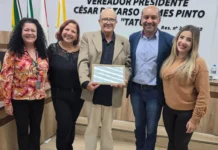 Milton Gi Morbidelli é homenageado na Câmara Municipal de Extrema