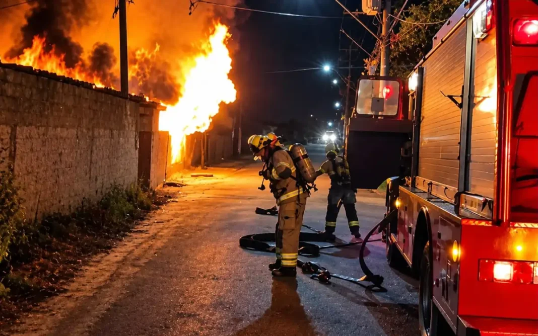 Incêndio atinge residência no bairro Fisgão, em Extrema; Bombeiros são acionados