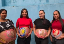 Encontro de gestantes do PSF da Mantiqueira tem pintura gestacional e troca de experiências